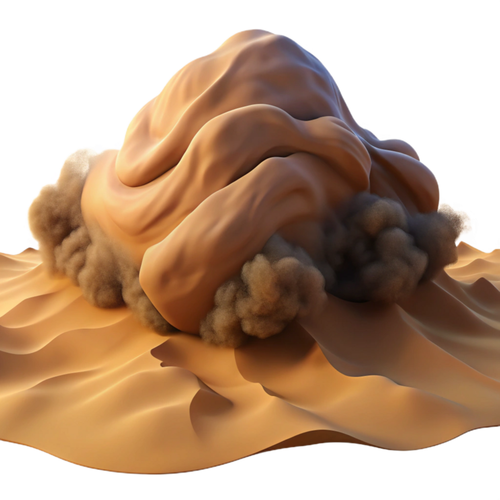 Desert Dune Movement Sandstorm Simulation and 3D Render of Shifting Sands png