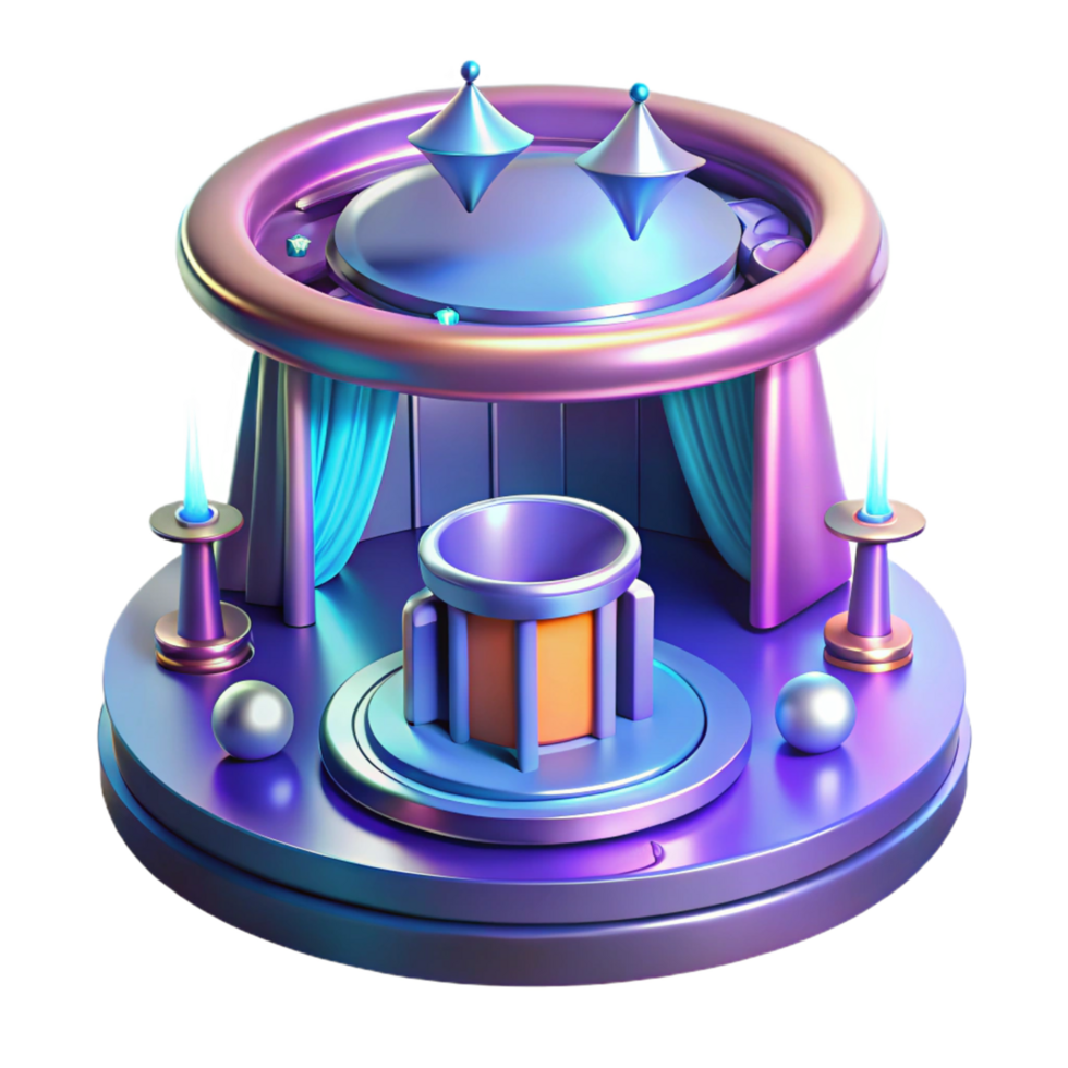 Abstract 3D Render of a Futuristic Altar or Shrine png