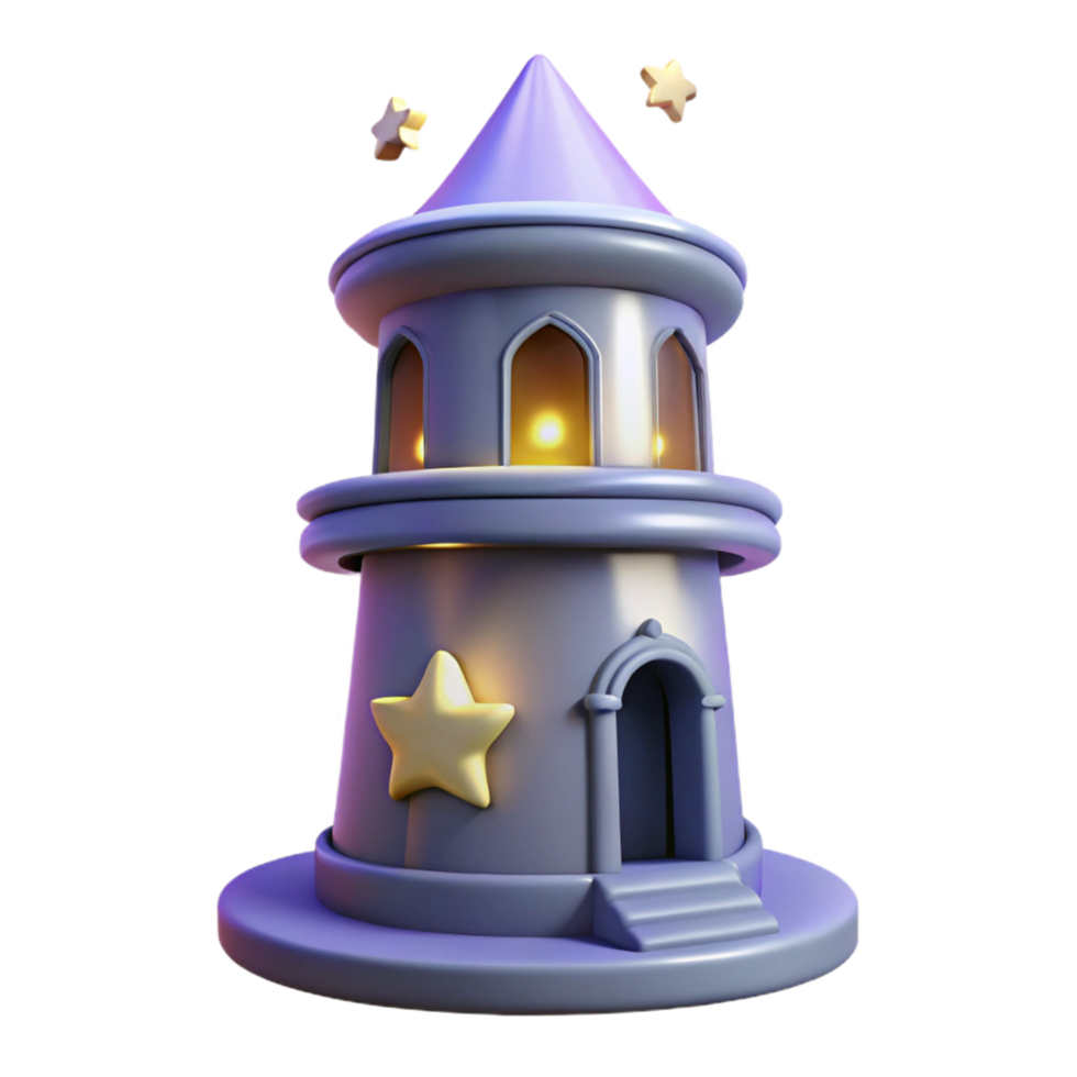 Enchanted Tower 3D Model of a Magical Structure png