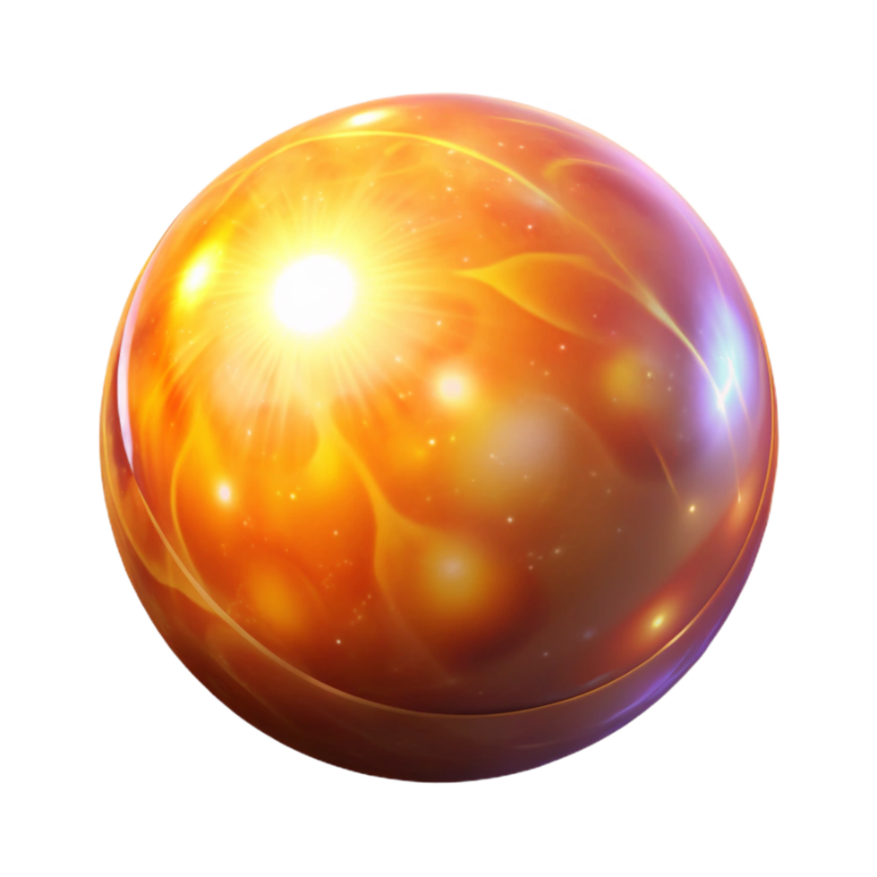 Glowing Orb A Cosmic Energy Sphere png