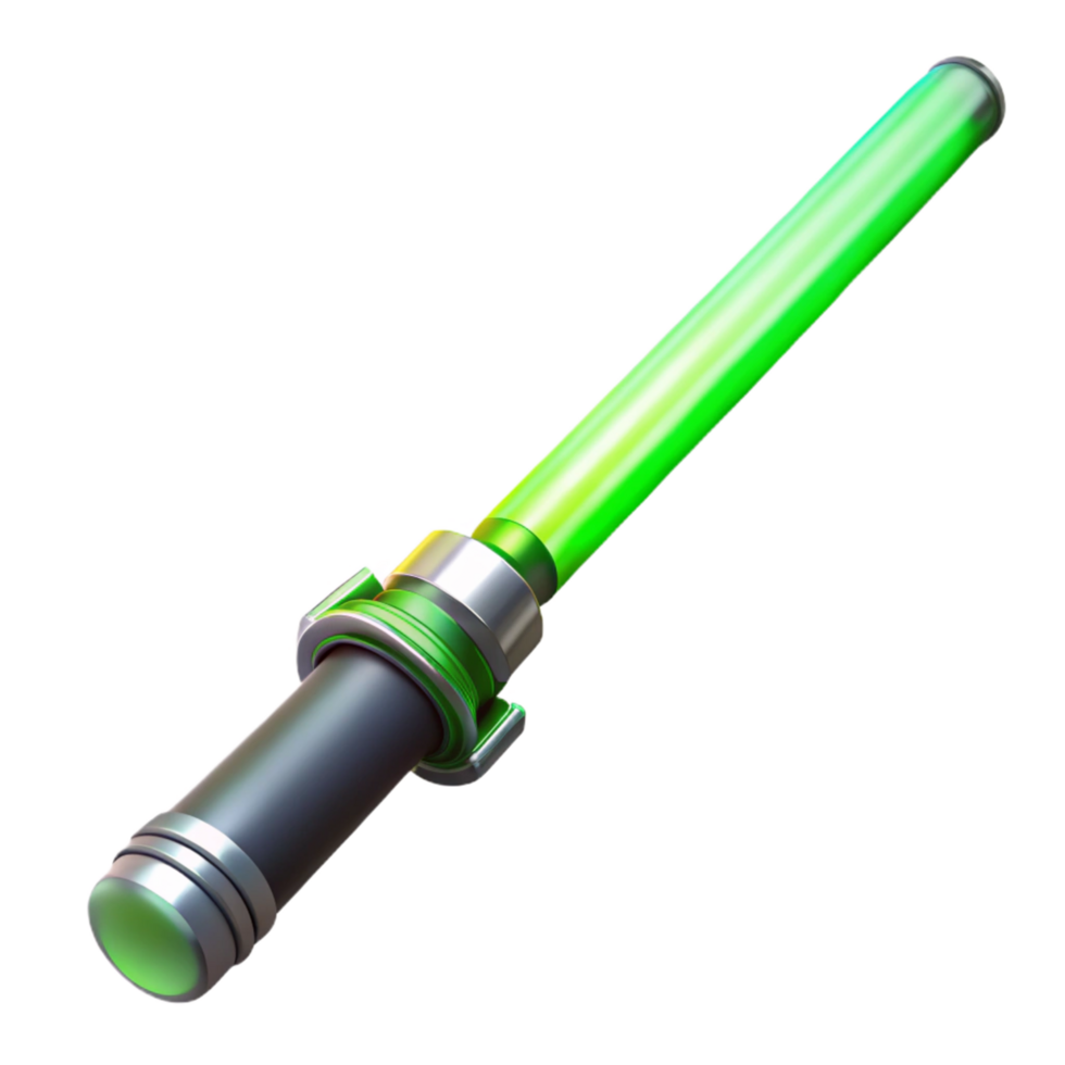 Futuristic Energy Weapon Green Light Saber Design png