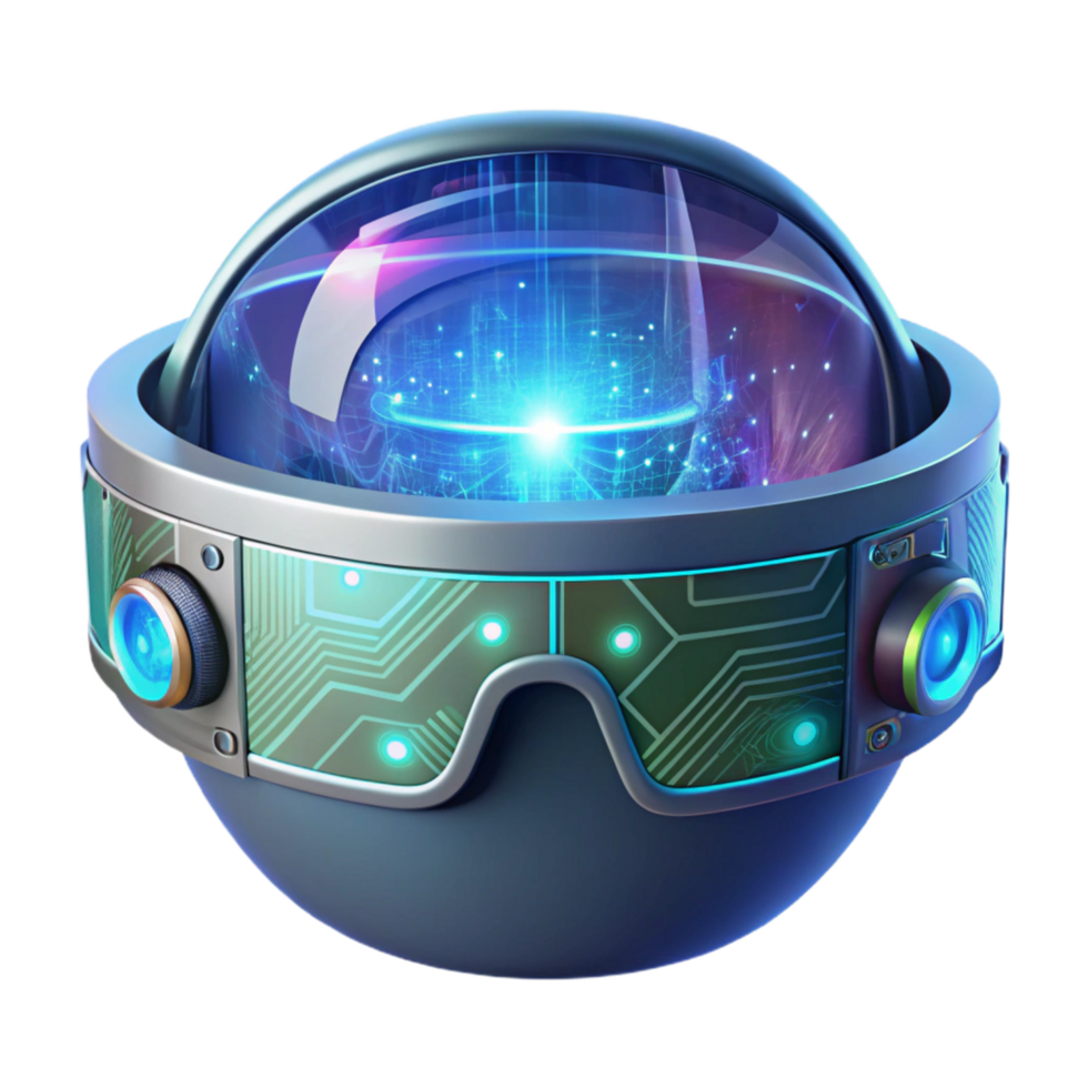 Futuristic Smart Glasses A Spherical Display of Advanced Technology png