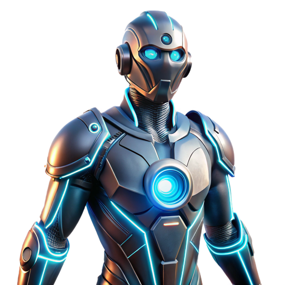 Futuristic Armored Robot Advanced Technology and Design png