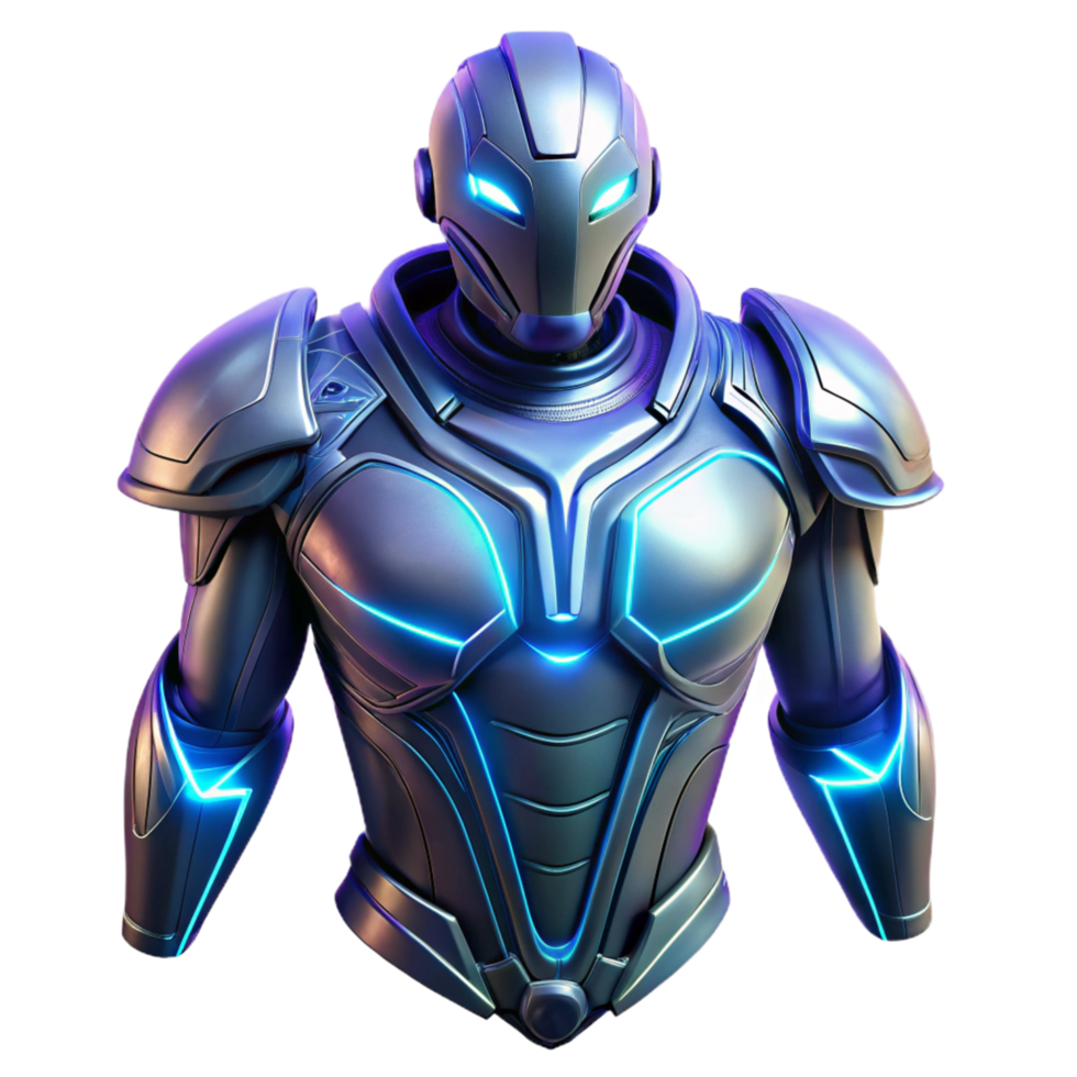 Futuristic Armored Combat Suit Cyberpunk Sci Fi Design png