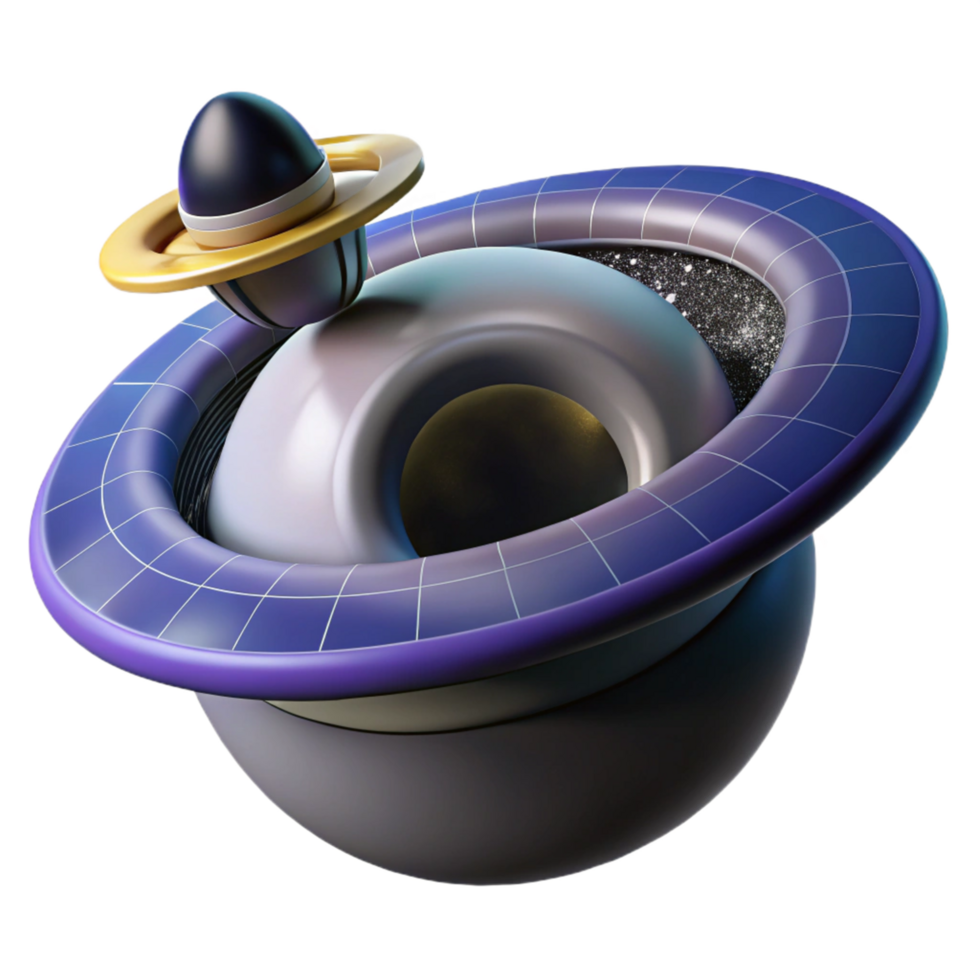Abstract Spacecraft Design 3D Render of Futuristic Spacecraft png