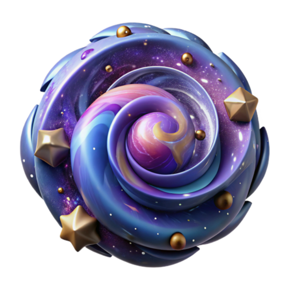 Cosmic Swirl Render Abstract Galaxy Background Image png