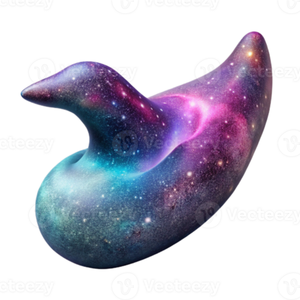Cosmic Bird Abstract 3D Render Galaxy Nebula Background Image png