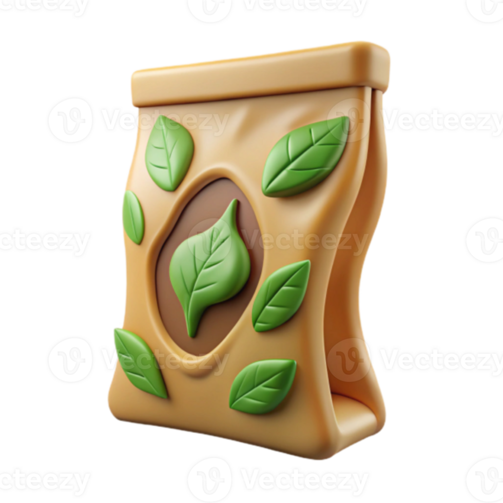 Eco-Friendly Product Packaging 3D Render Illustration png