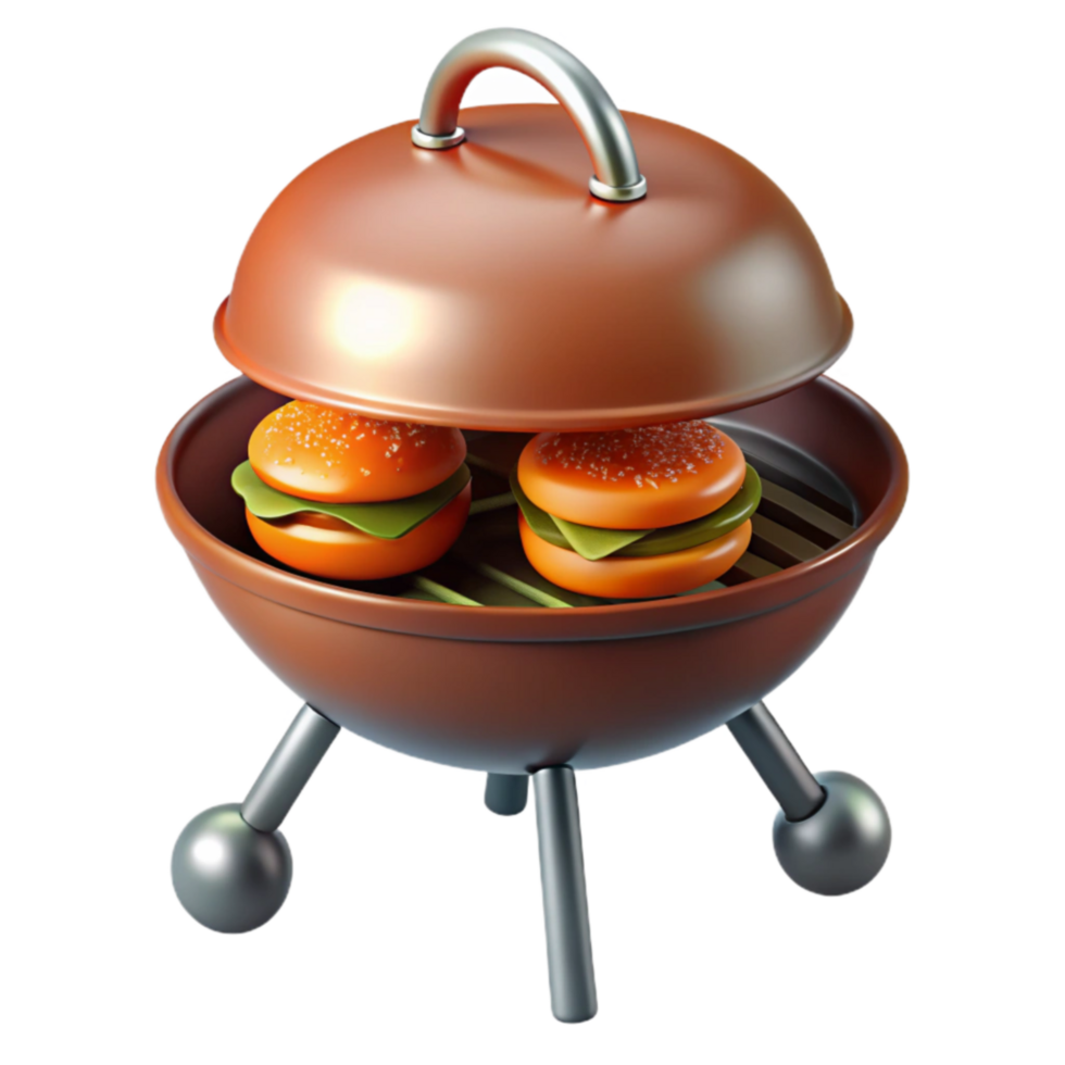 Mini Grill Cooking Burgers A Fun Summer Recipe png