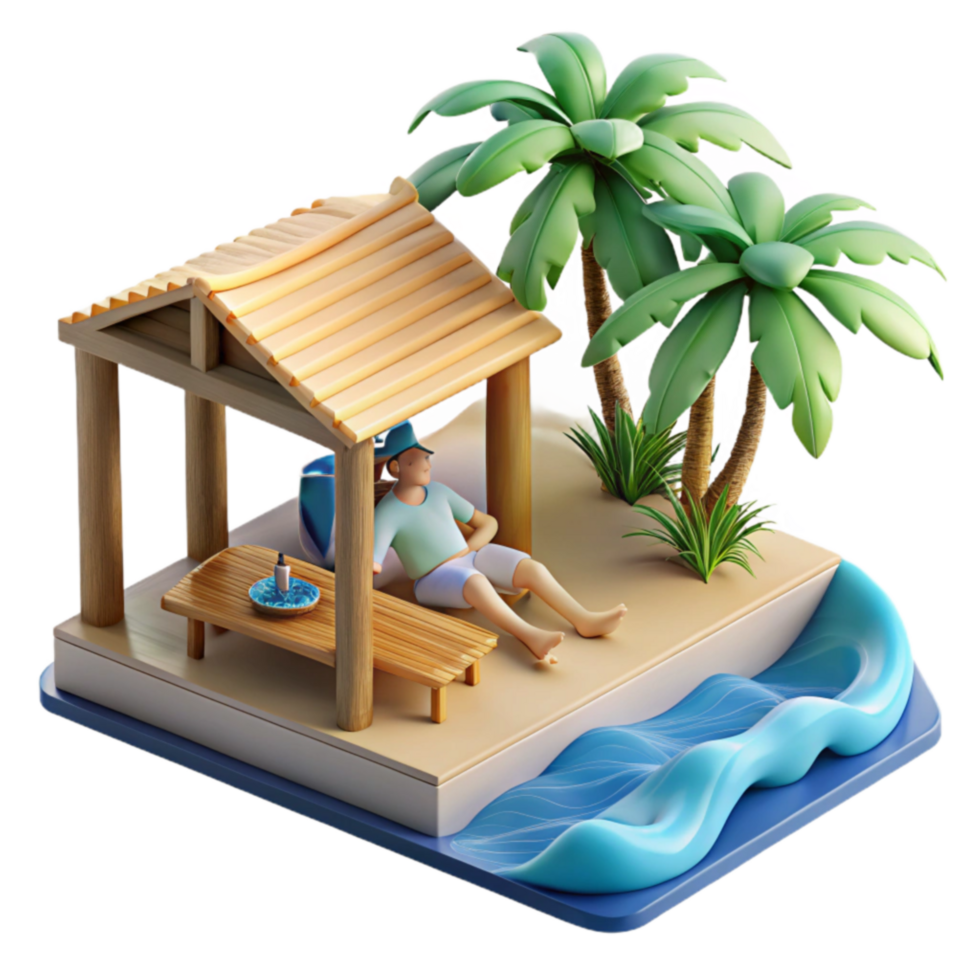 Relaxing Beach Getaway Tropical Island Paradise png