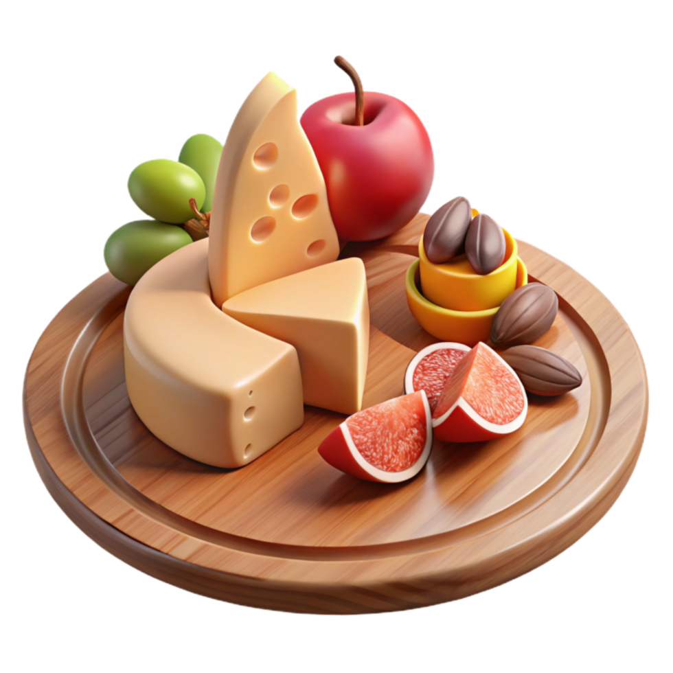 Cheese, Fruit, and Nuts Platter A Delicious Snack png
