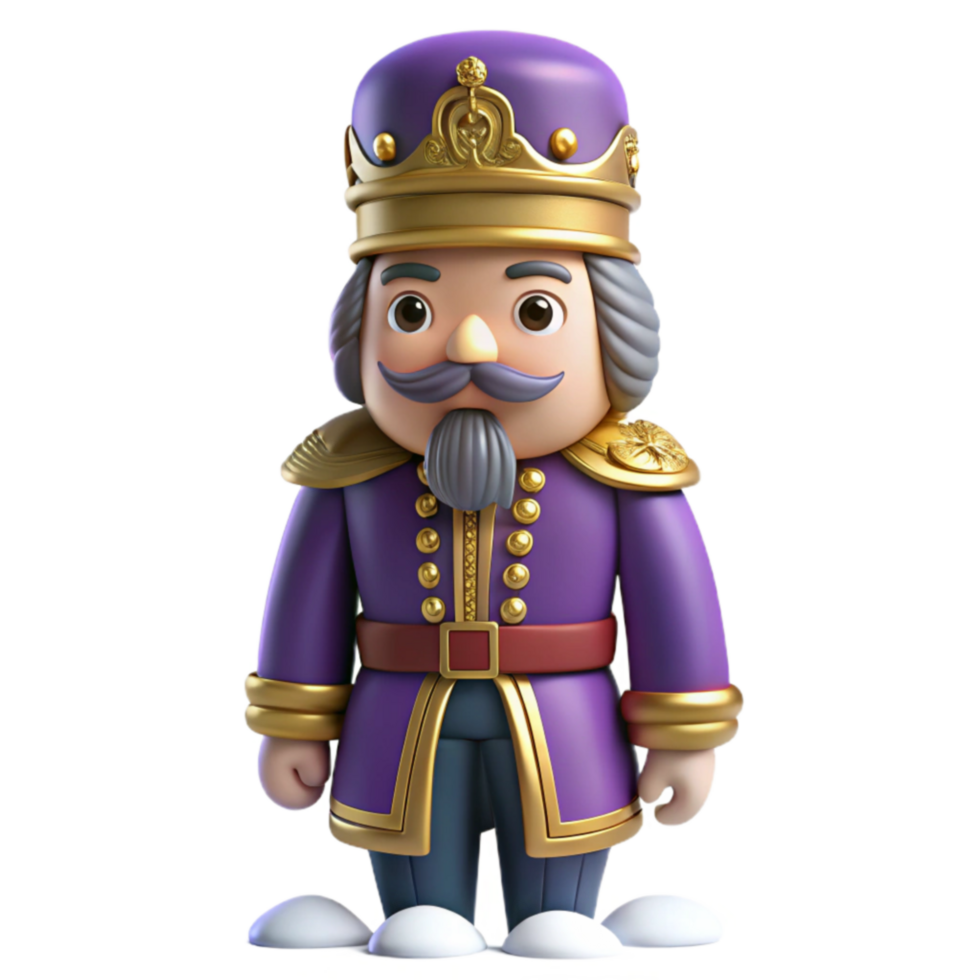3D Render of a Royal Nutcracker Figure png