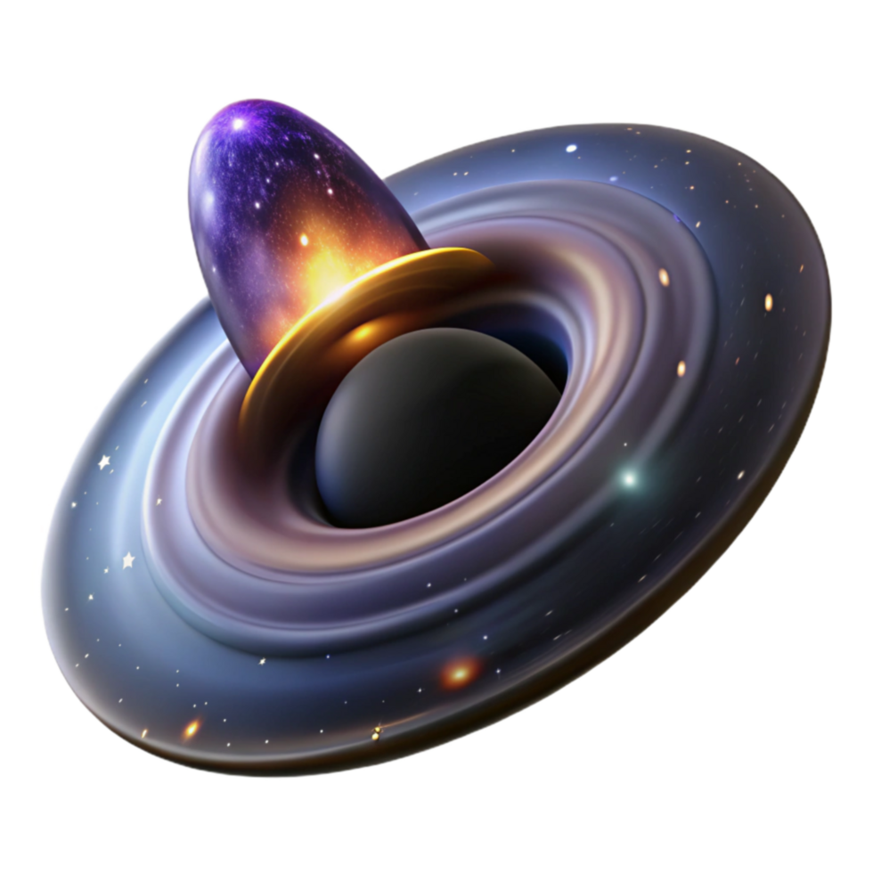 Cosmic Egg in Galactic Ring Abstract Space Art png