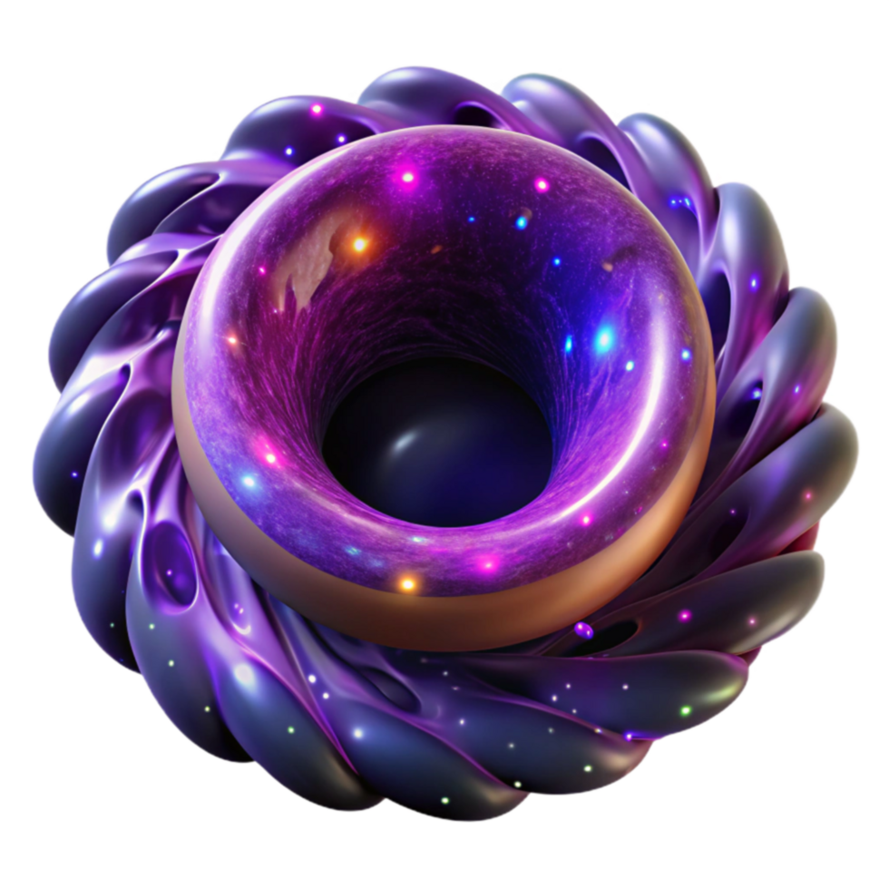 Cosmic Torus Abstract 3D Render of Nebula png