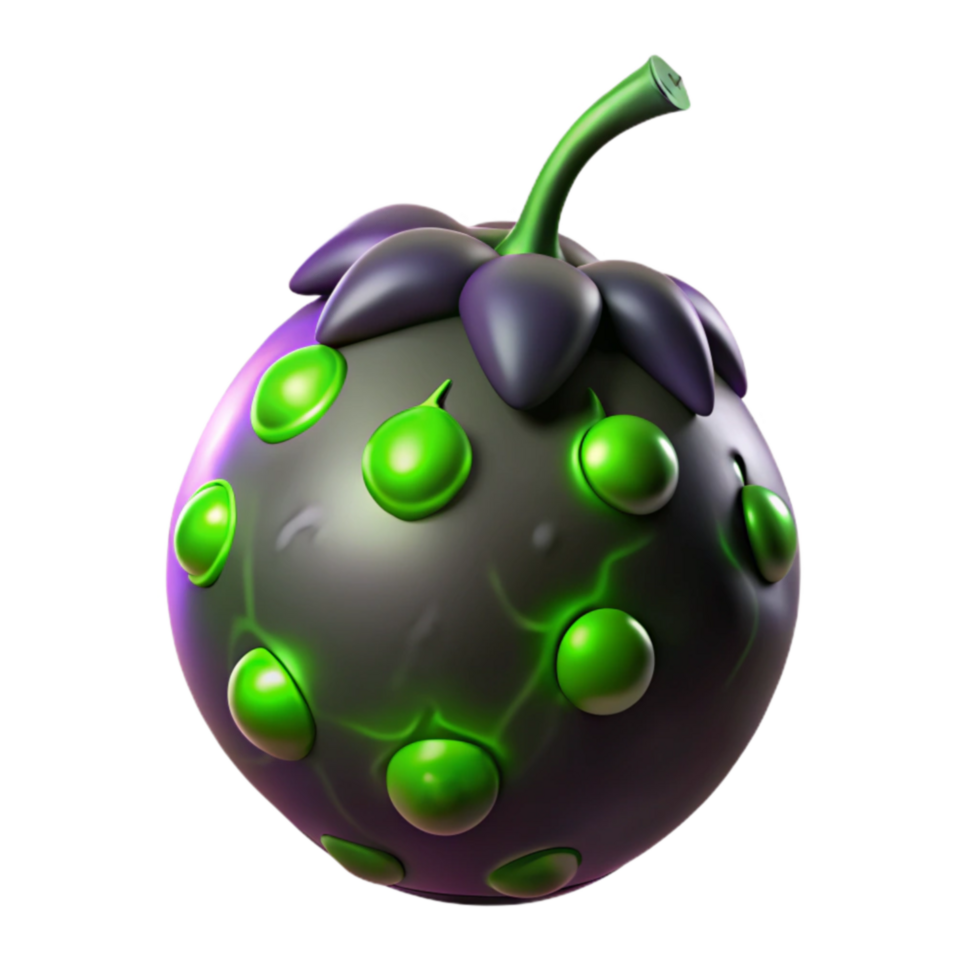 Glowing Orb Fruit 3D Render of Fantasy Plant png