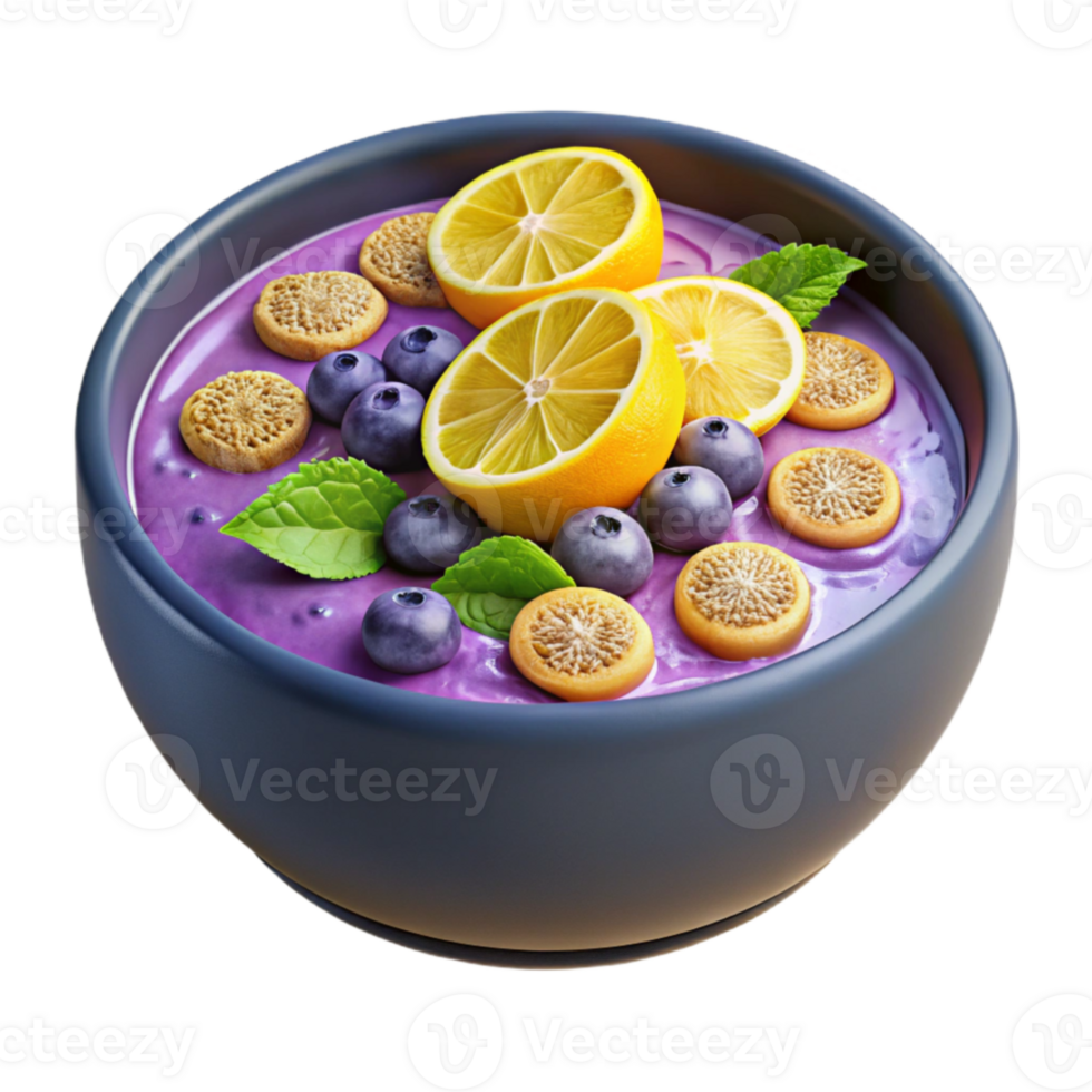 Vibrant Berry Lemon Bowl A Healthy Breakfast png