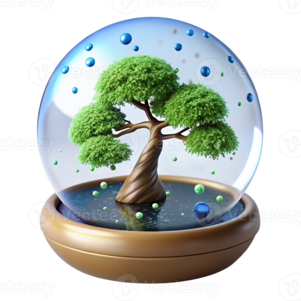 Enclosed Ecosystem A Miniature World of Nature png
