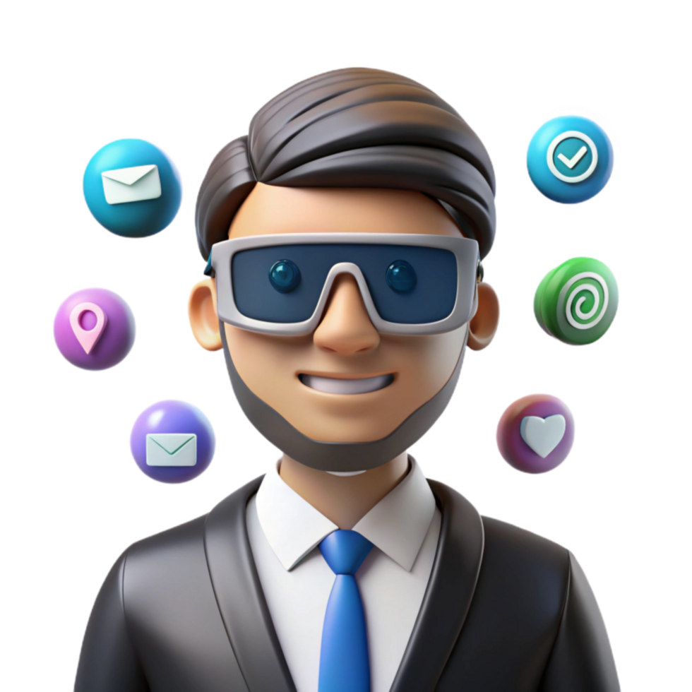 Digital Businessman Modern Communication Networking png