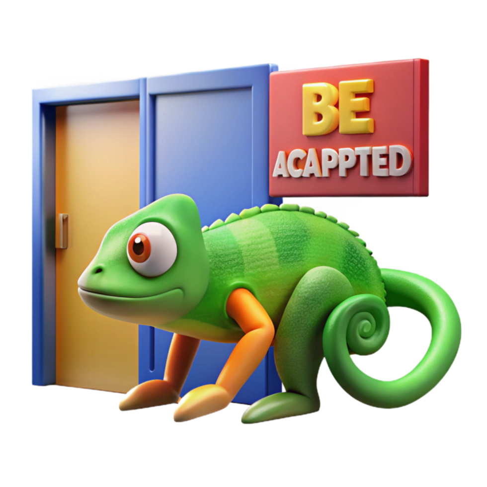Chameleon's Guide to Acceptance Adapting to New Environments png