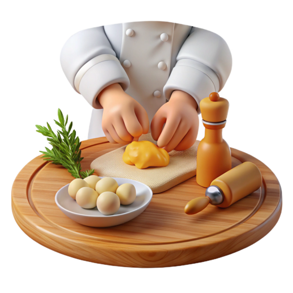 Chef's Hands Kneading Dough Cooking, Baking, Food Preparation png