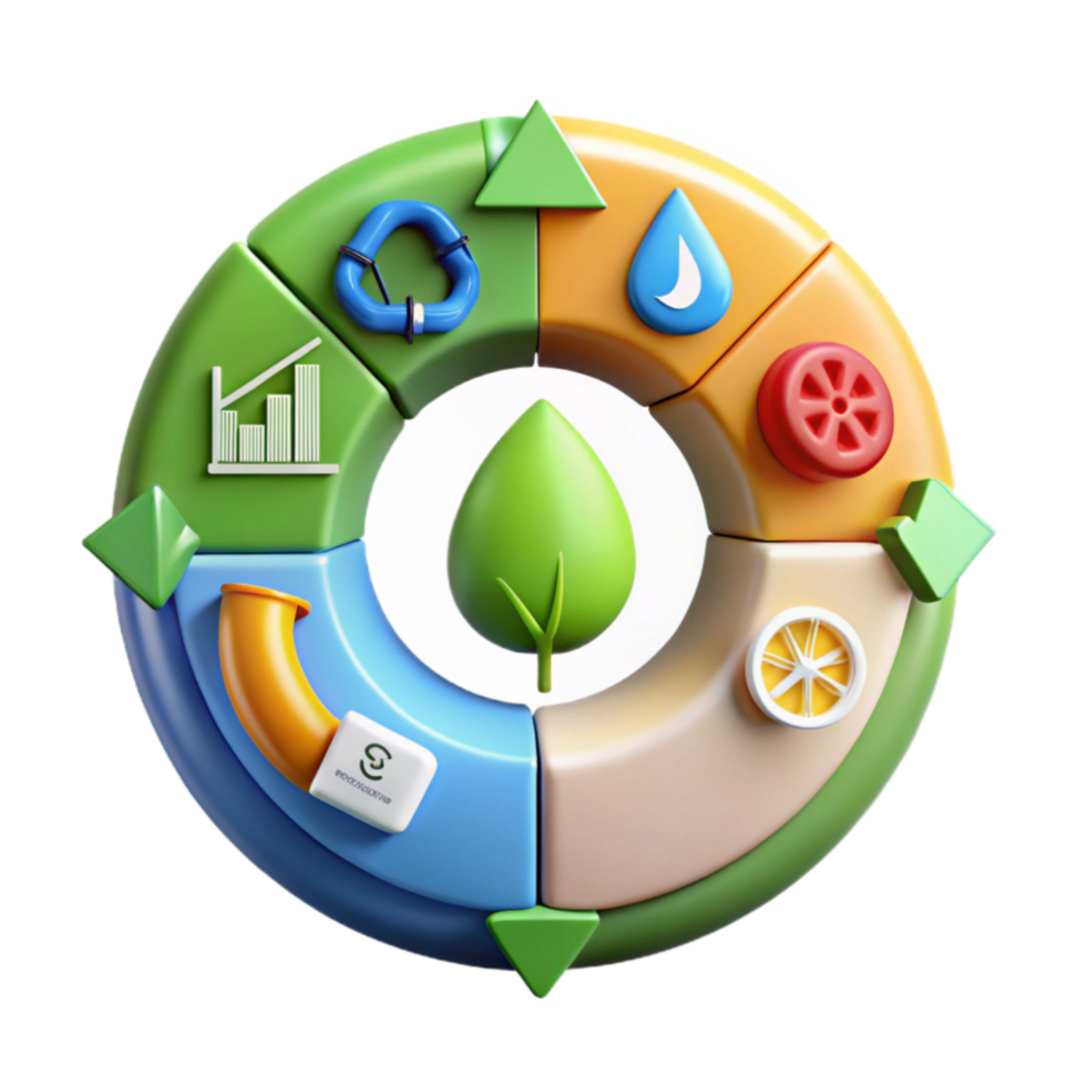 Circular Economy Sustainable Growth Resource Management png
