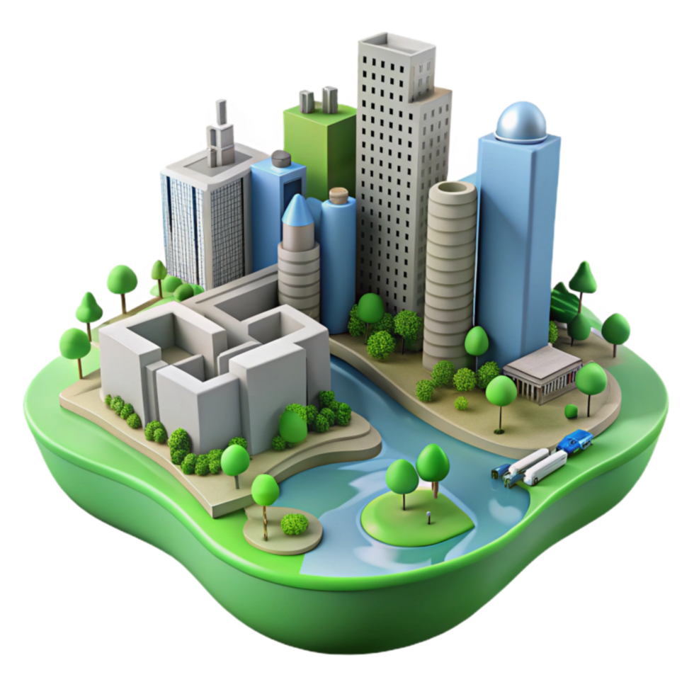 Cityscape Urban Development, Green Spaces, and Modern Architecture png