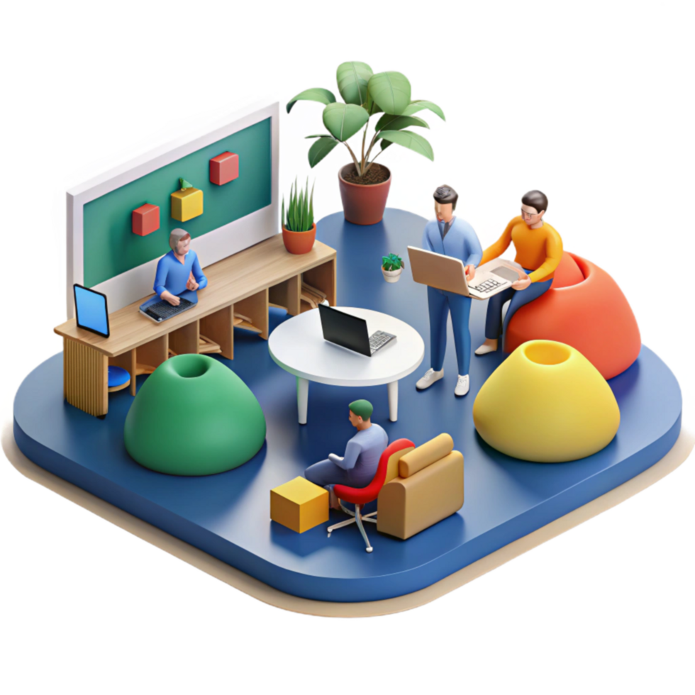 Collaborative Workspace Modern Office Design, Teamwork, Productivity png
