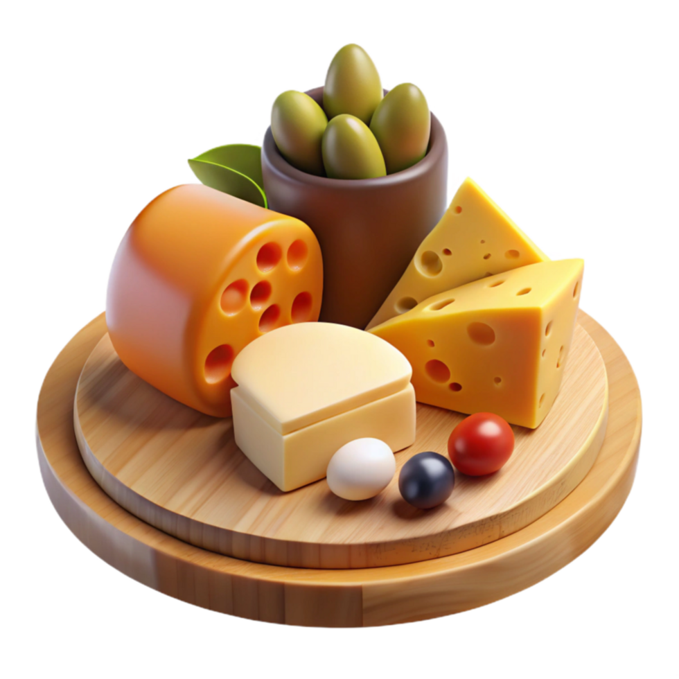 Cheese Olive Platter Wooden Board, Assorted Cheeses, Olives png