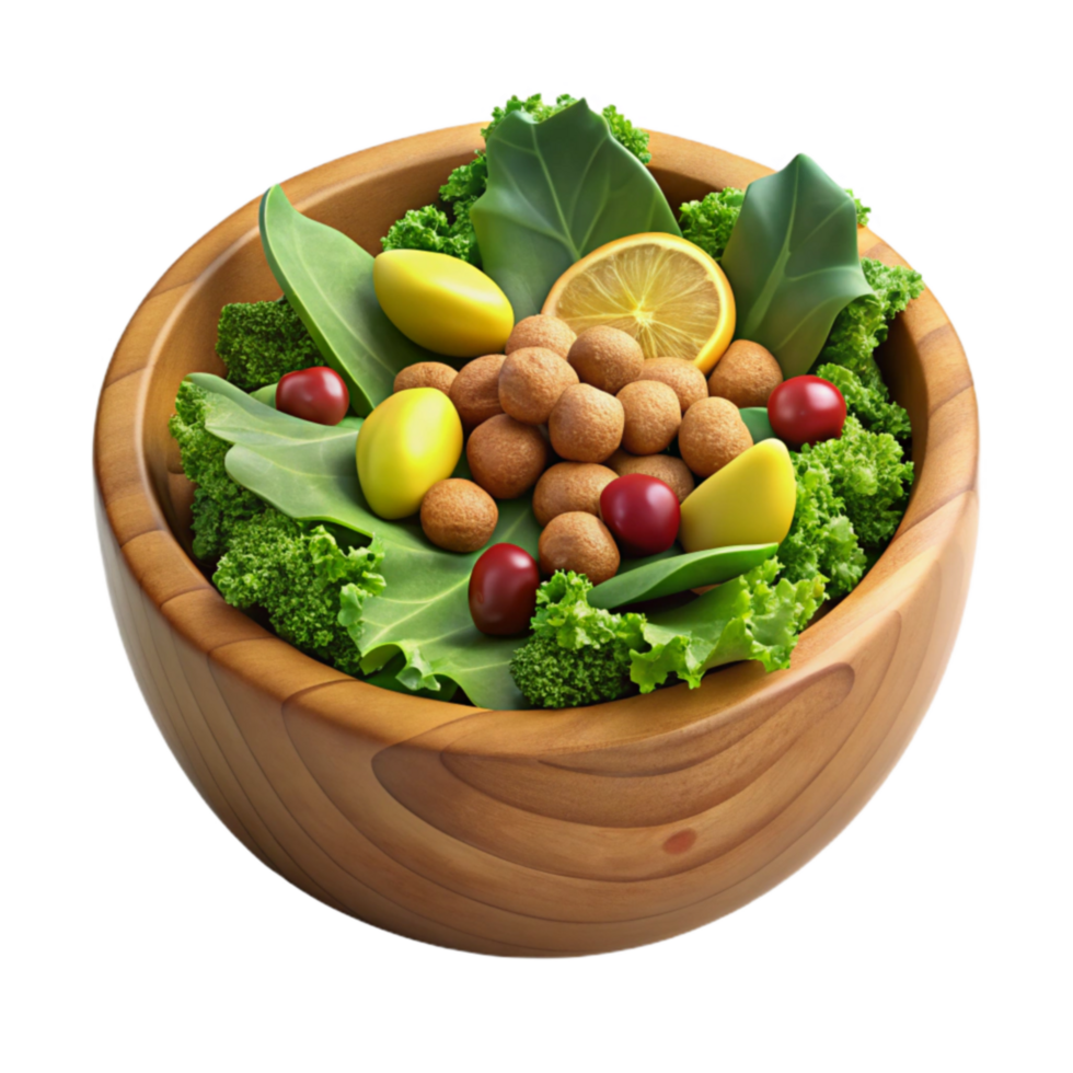 Healthy Salad Bowl Fresh Greens, Citrus, and Crunchy Bites png