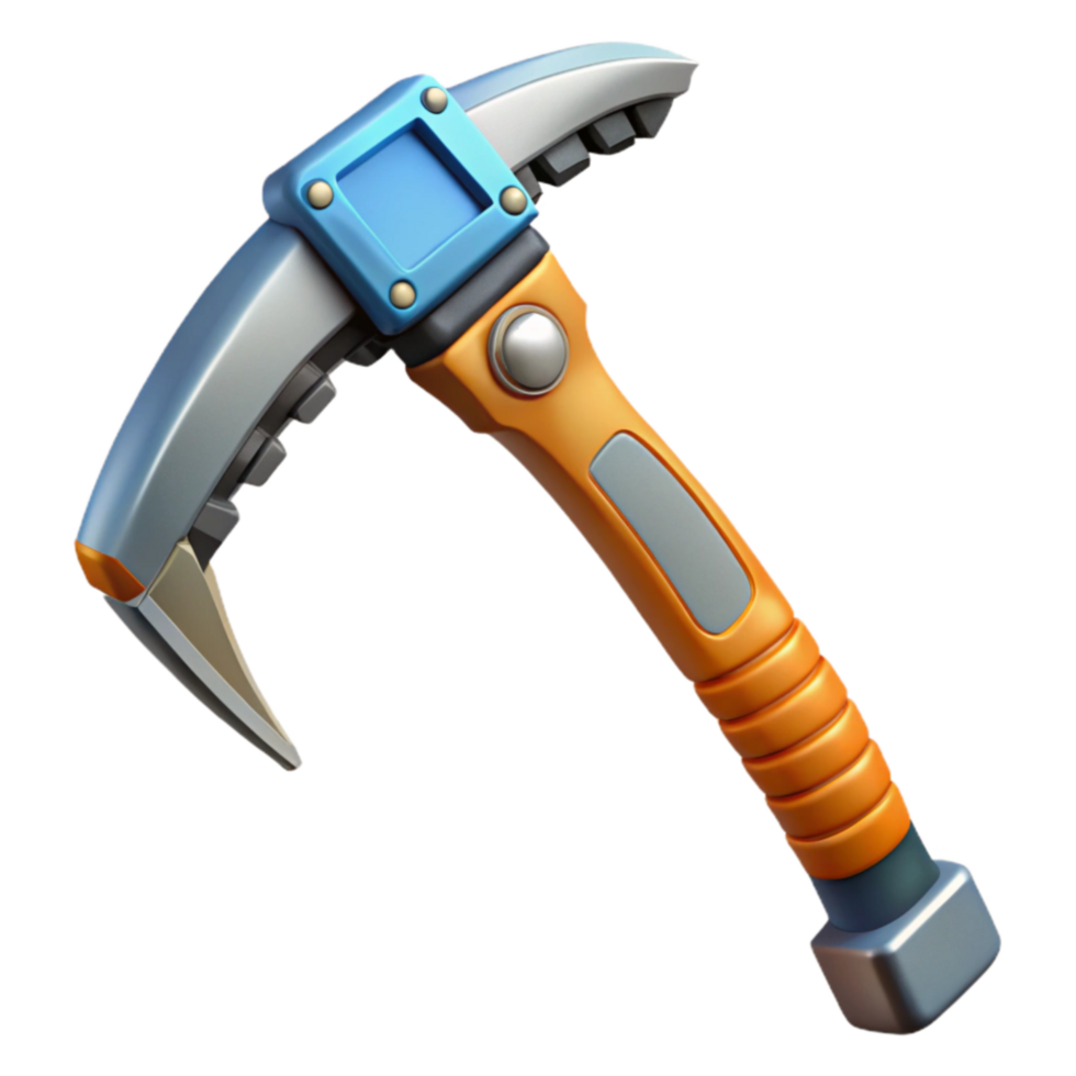 Ice Pickaxe 3D Model of Mining Tool png