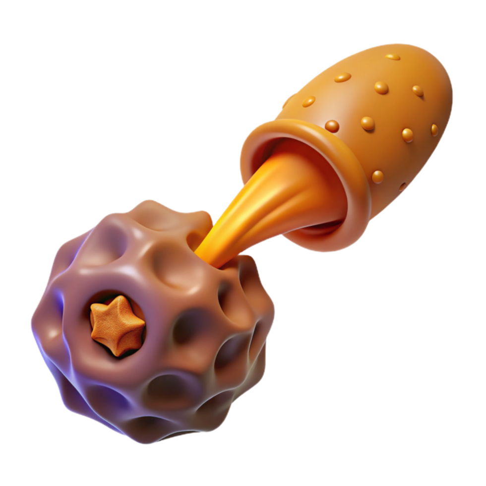 Abstract 3D Render Star Injection into Cellular Structure png