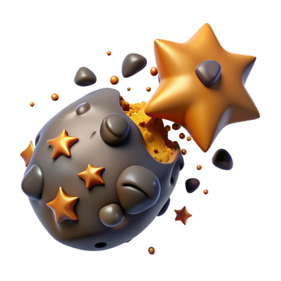 Cosmic Explosion 3D Render of Starburst png