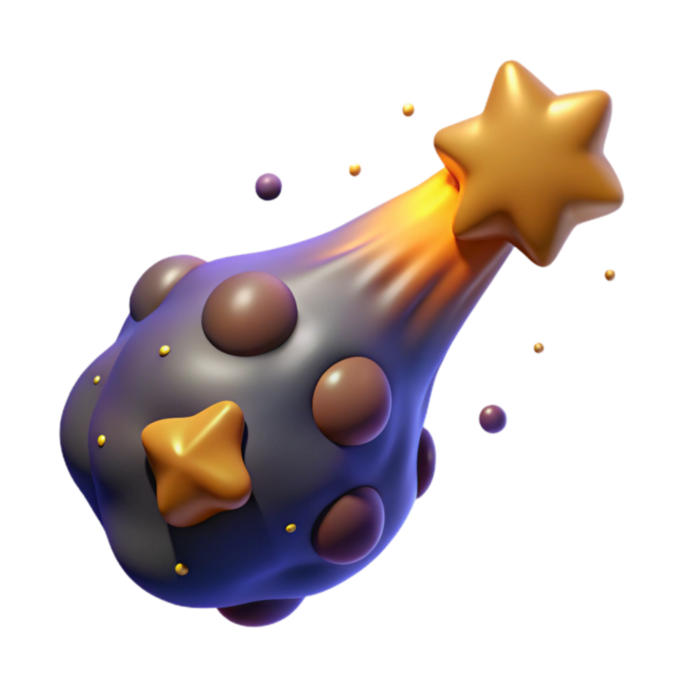 Cosmic Blob 3D Render of Starburst and Celestial Object png