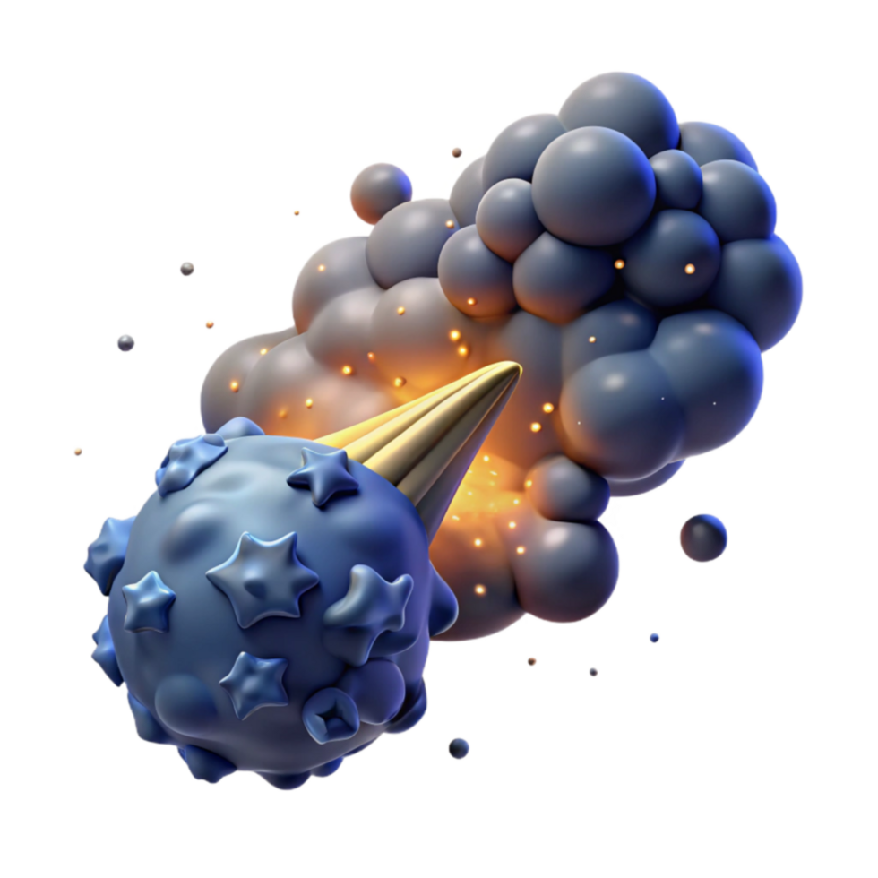 Celestial Collision 3D Render of Starry Planet Explosion png