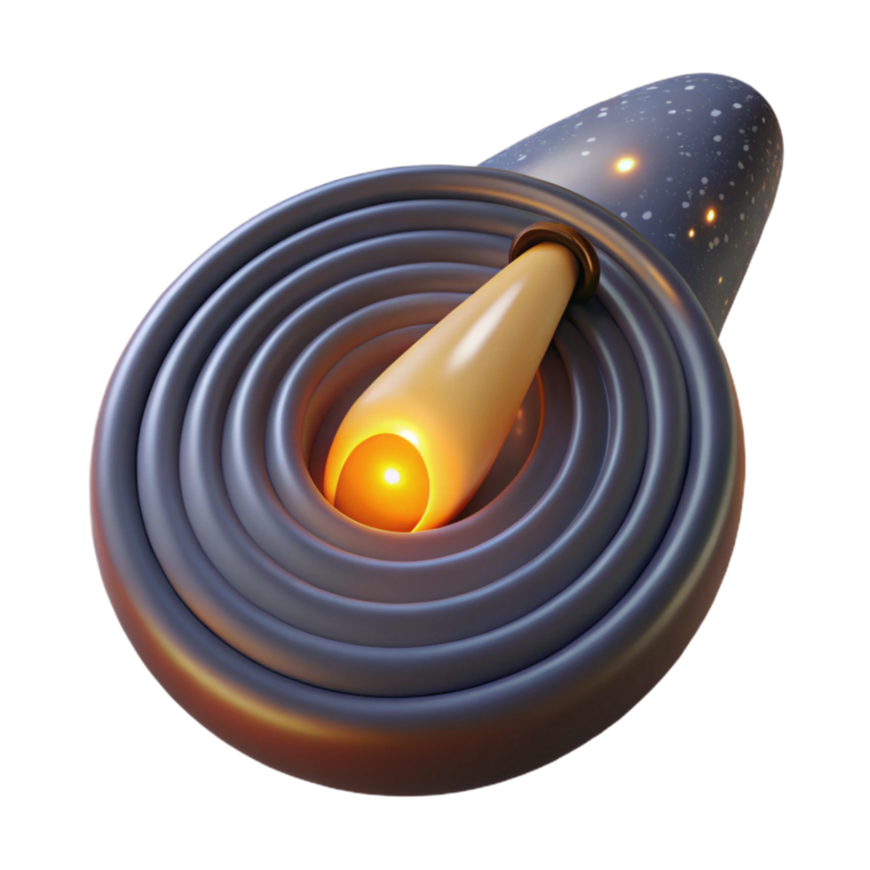 Glowing Core in Circular Vessel Abstract 3D Render png