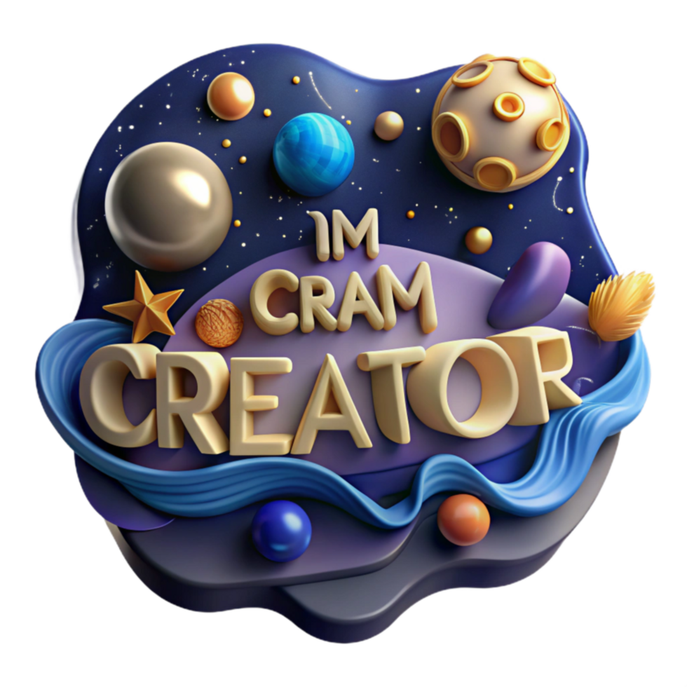 Cosmic Cram Creator 3D Art Design png