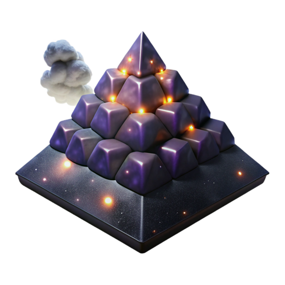 Cosmic Pyramid Illuminated Keycap Structure png