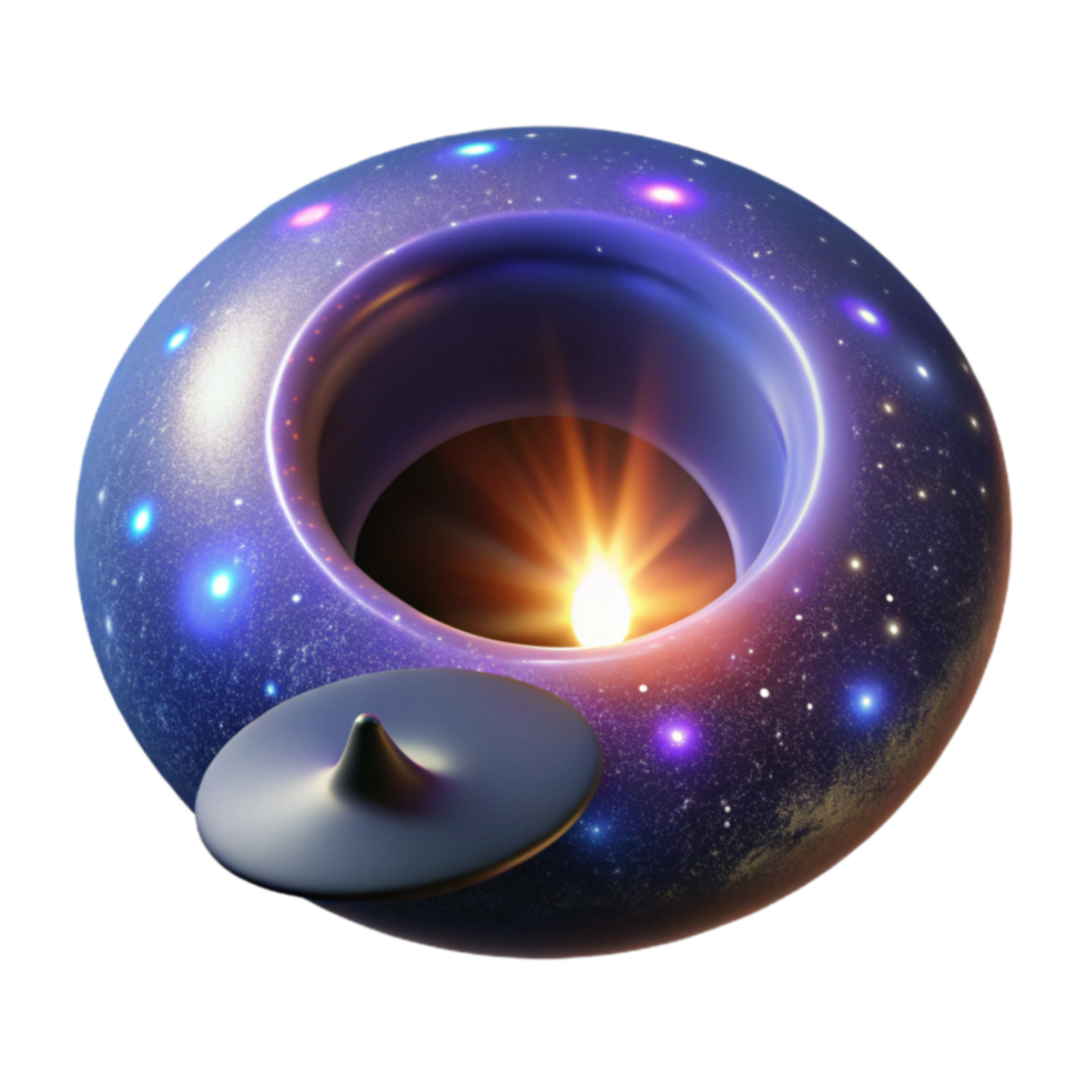 Cosmic Orb A Glowing Universe Within png