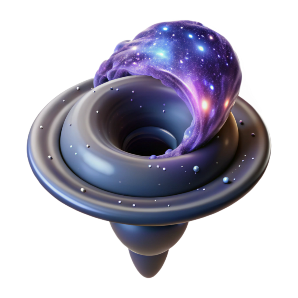 Cosmic Vortex Nebula Swirling into Singularity png