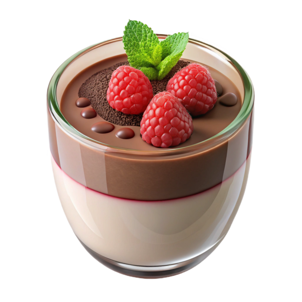 Chocolate Raspberry Dessert Creamy Layers Fresh Mint png