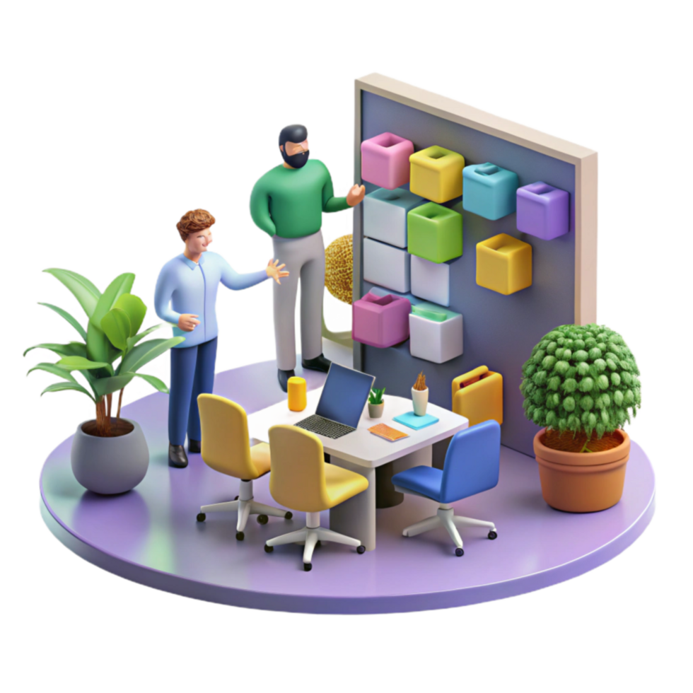 Team Collaboration Project Management in Modern Workspace png