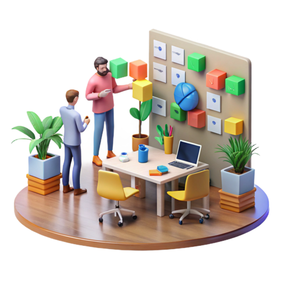 Agile Teamwork Collaborative Project Planning Design png