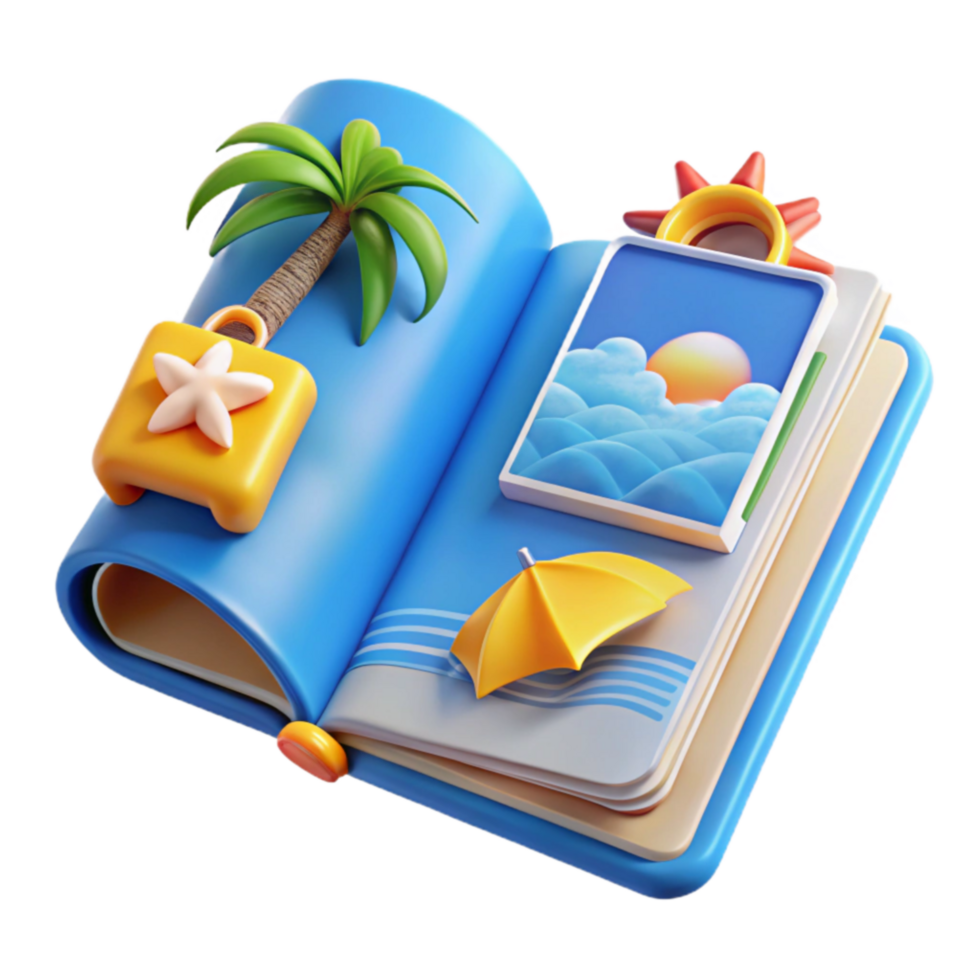 Summer Vacation Tropical Getaway Photo Album png