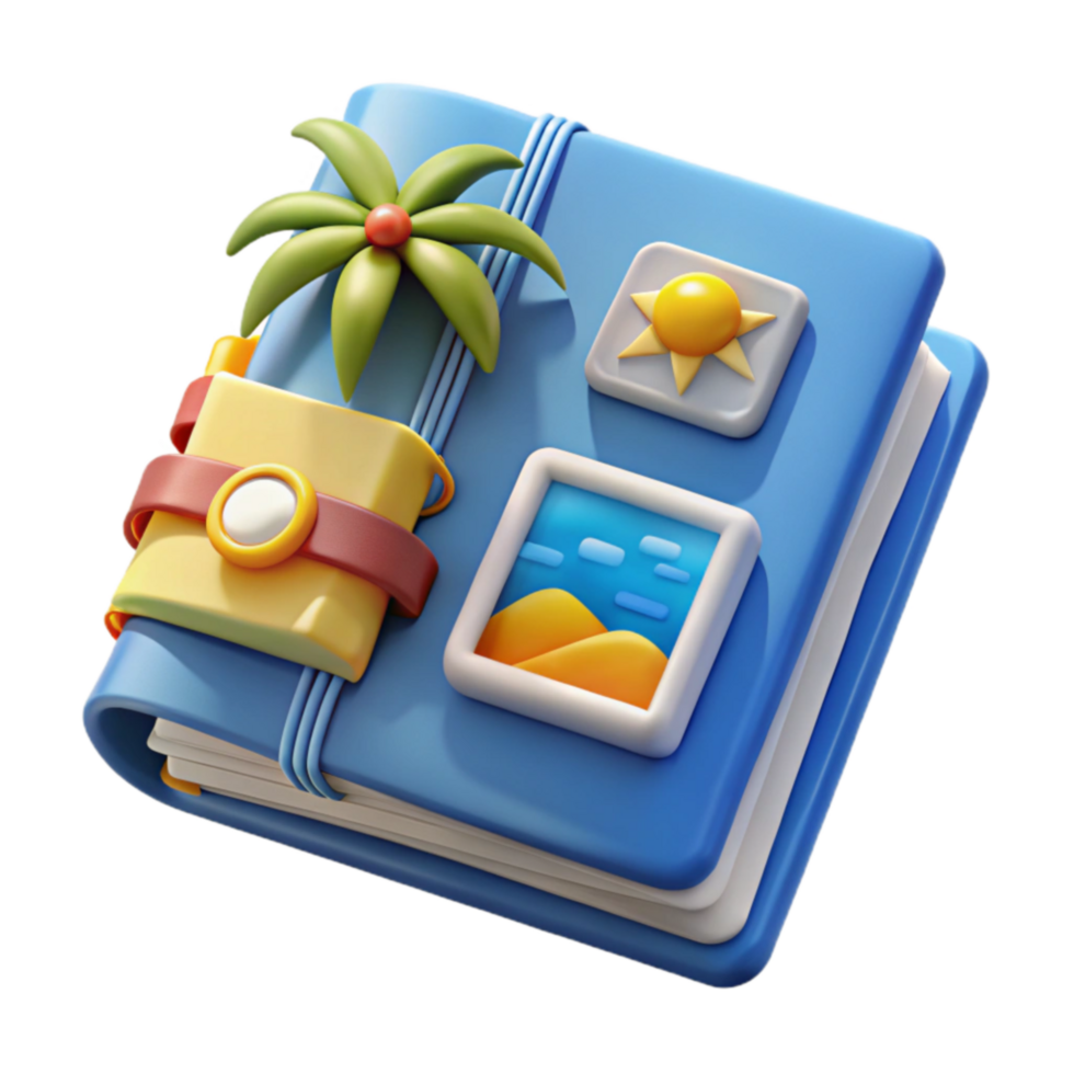 Vacation Photo Album Summer Memories png