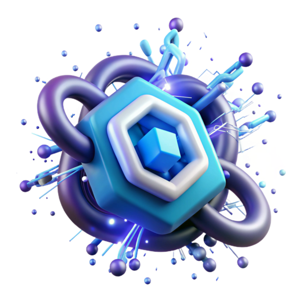 Abstract 3D Hexagon Interconnected System Design png