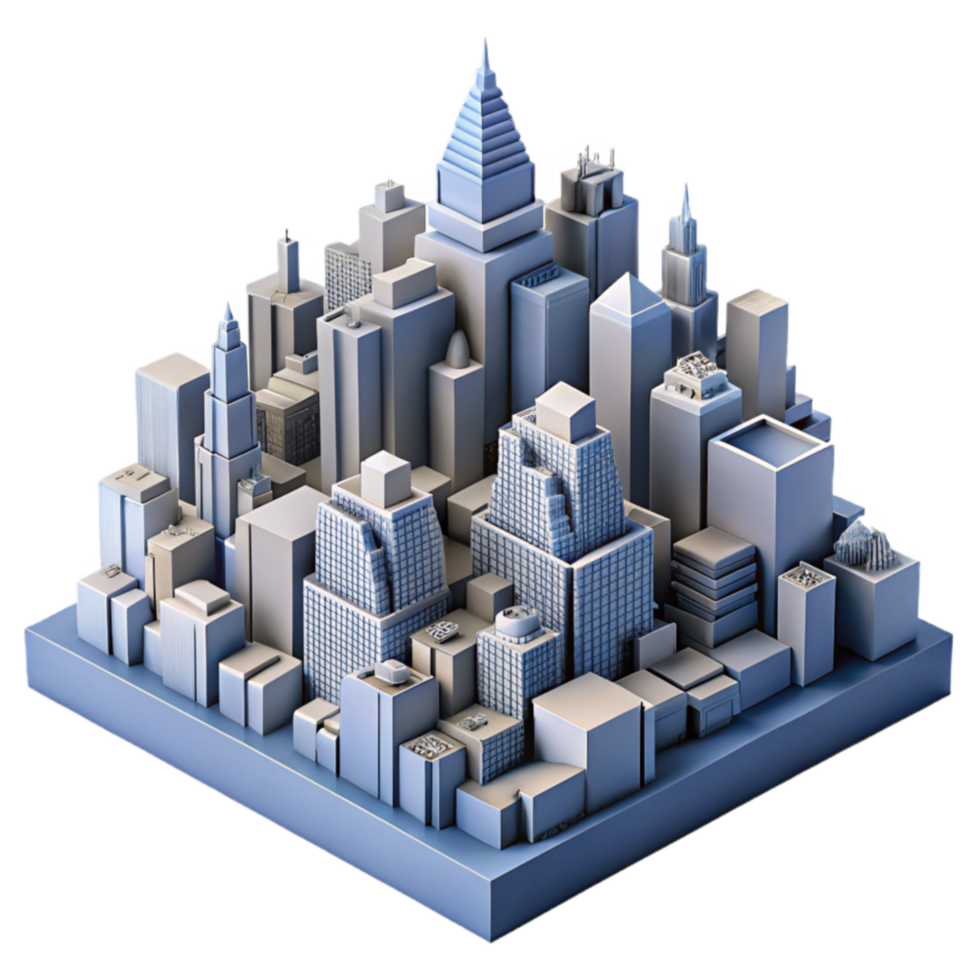 Cityscape Model Urban Development, Architecture, 3D Rendering png