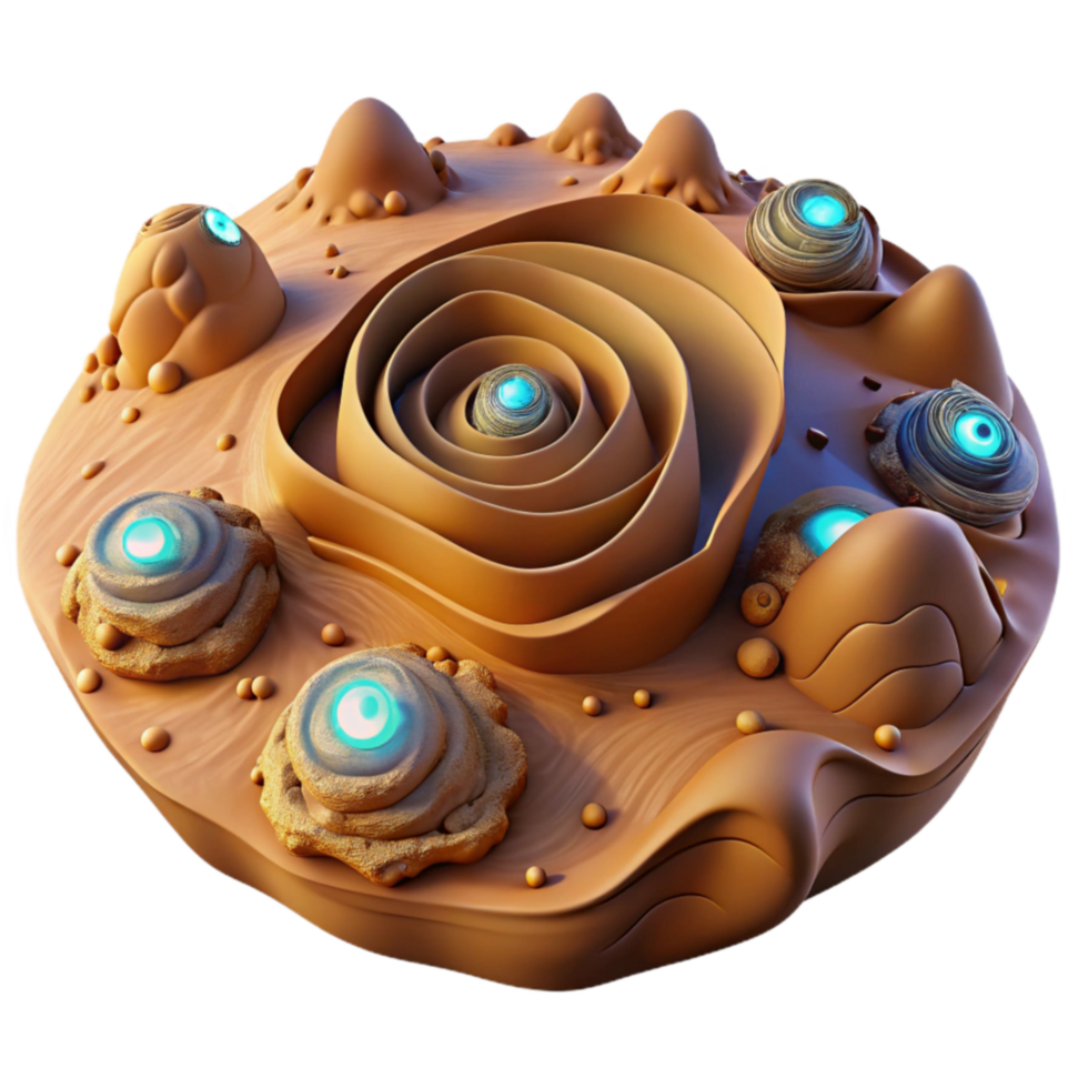 Abstract Cellular Structure 3D Model of Organic Forms png