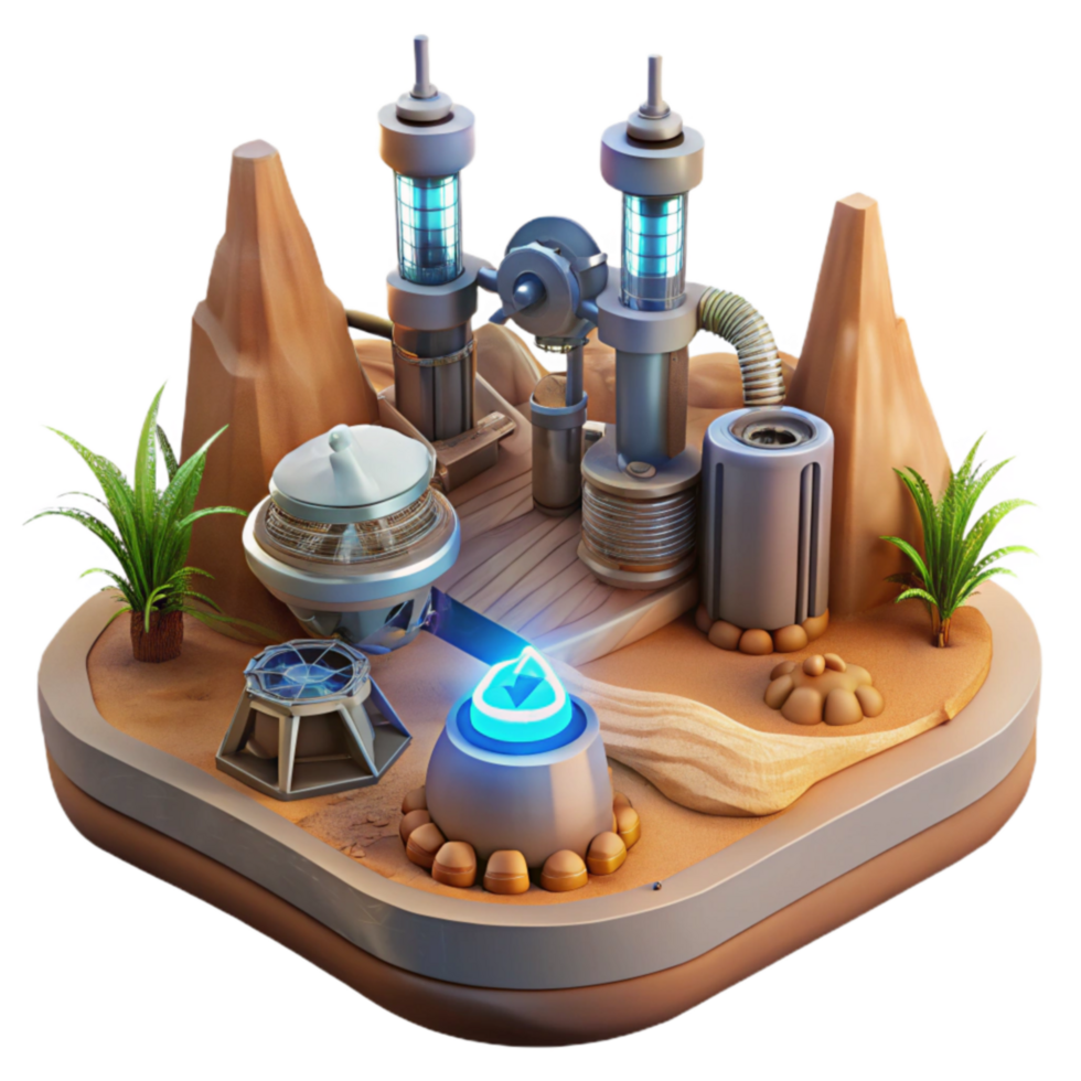 Desert Extraction Facility Resource Mining and Processing png