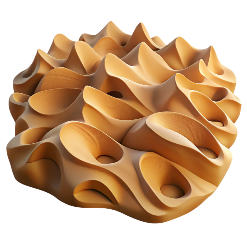 Abstract 3D Render Organic Cellular Forms png