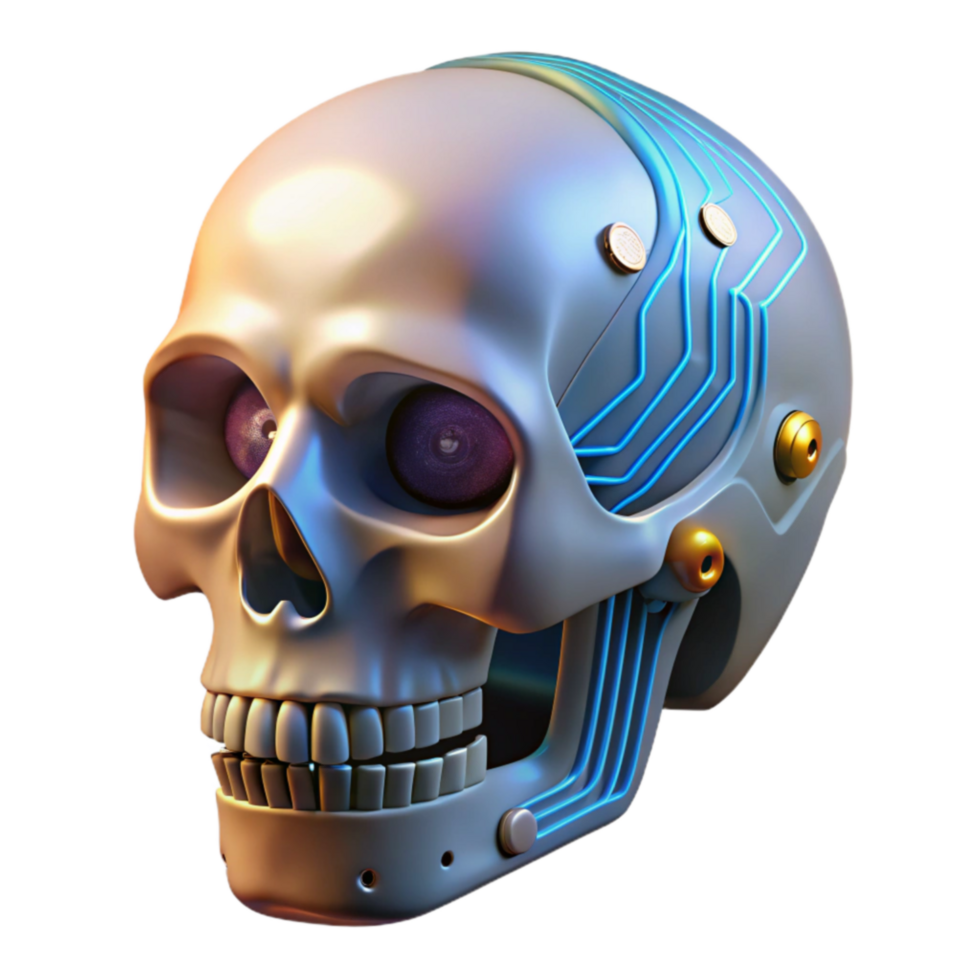 Cybernetic Skull AI, Robotics, and Digital Anatomy png